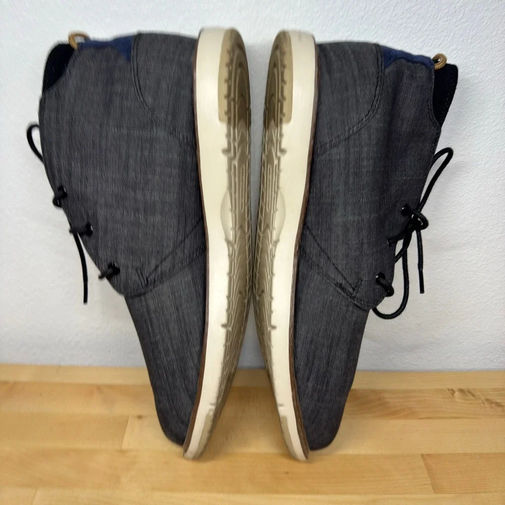 Toms Boots Mens Chukka‎ Mid Top Ankle Bootie Gray Fabric Lace Up Size 13
